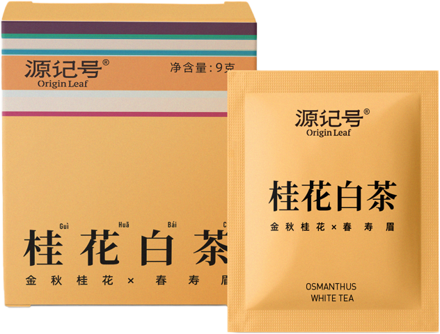 Osmanthus White Tea 90g（3g×30pcs）White Tea ShouMei With Rich Floral Flavor